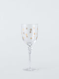 Etched Star Wine Glass 180Ml Gold Clear