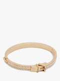 Allsaints Hinged Mini Pearls Bangle Gold