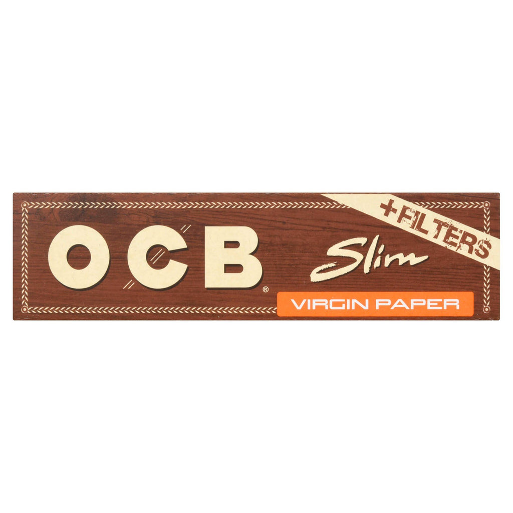 OCB Unbleached Virgin Slim, Tips & Filters x32