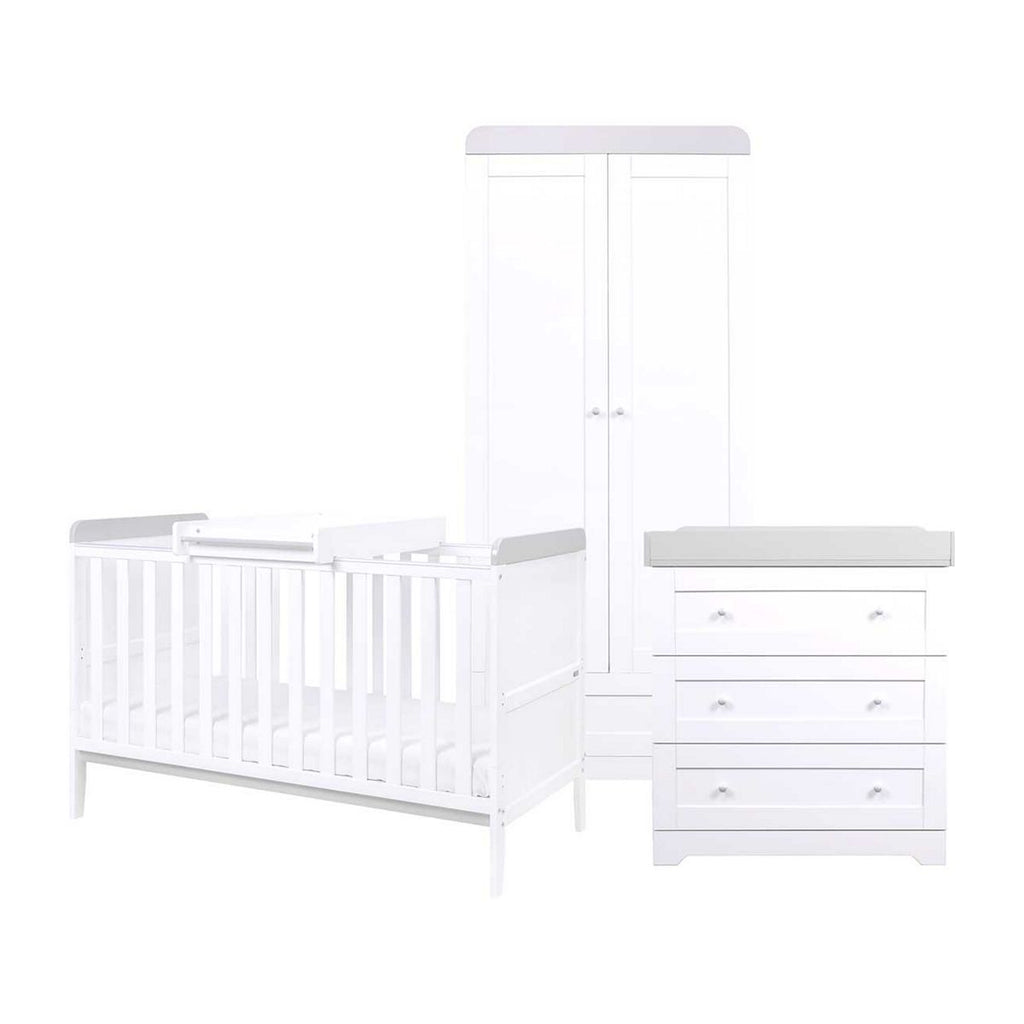 Tutti Bambini Rio 3 Piece Room Set - White/Dove Grey