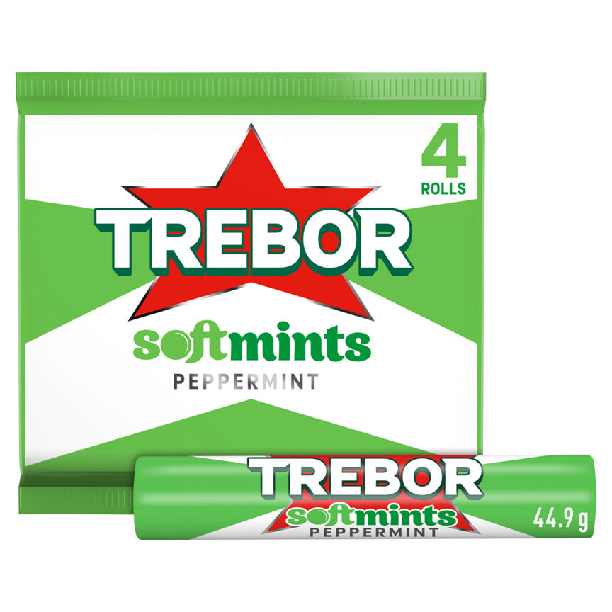 Trebor Softmints Peppermint Mints 4 Pack Snacks & Confectionery ASDA   