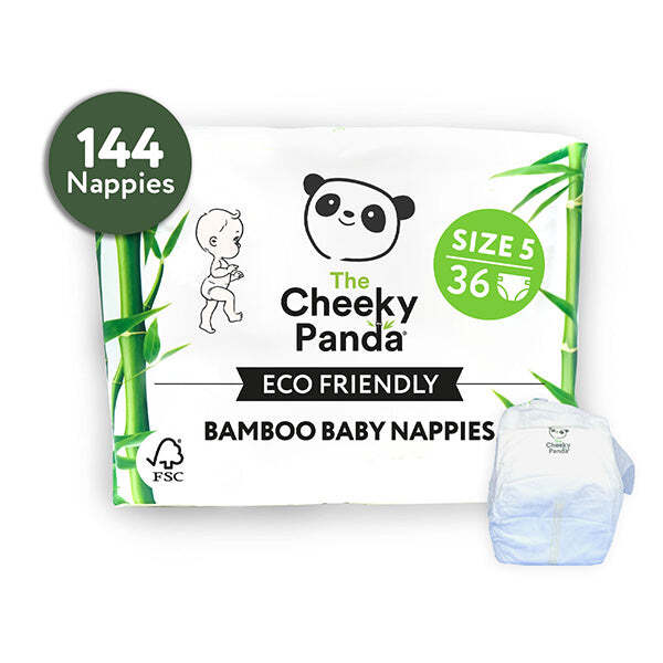 The Cheeky Panda Eco Bamboo Nappies 4 Pack Size 5