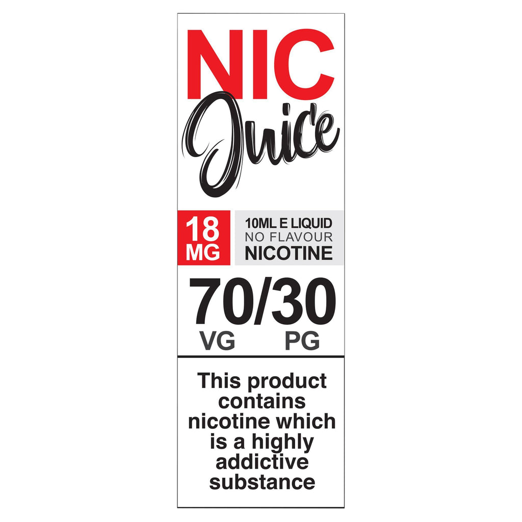 Nic Juice E Liquid No Flavour Nicotine 18mg 10ml