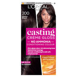 L'Oreal Casting Creme Gloss 200 Ebony Black Semi Permanent Hair Dye Hair Colourants & Dyes ASDA   