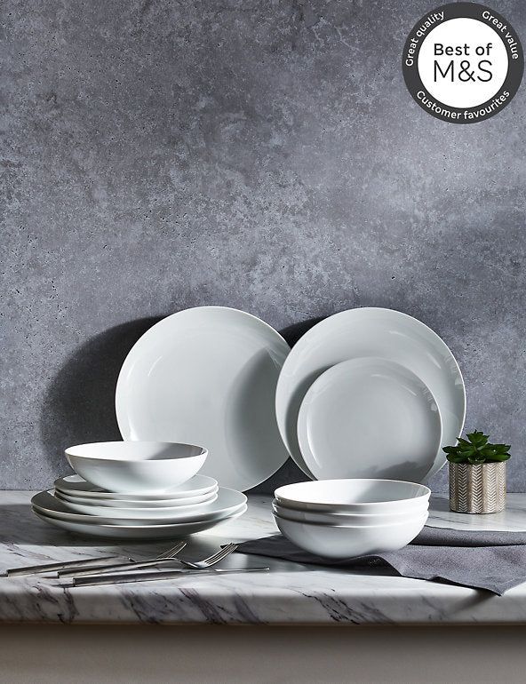 12 Piece Maxim Coupe Dinner Set