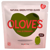 Oloves Chilli  Oregano Natural Green Pitted Olives 20 x 30g