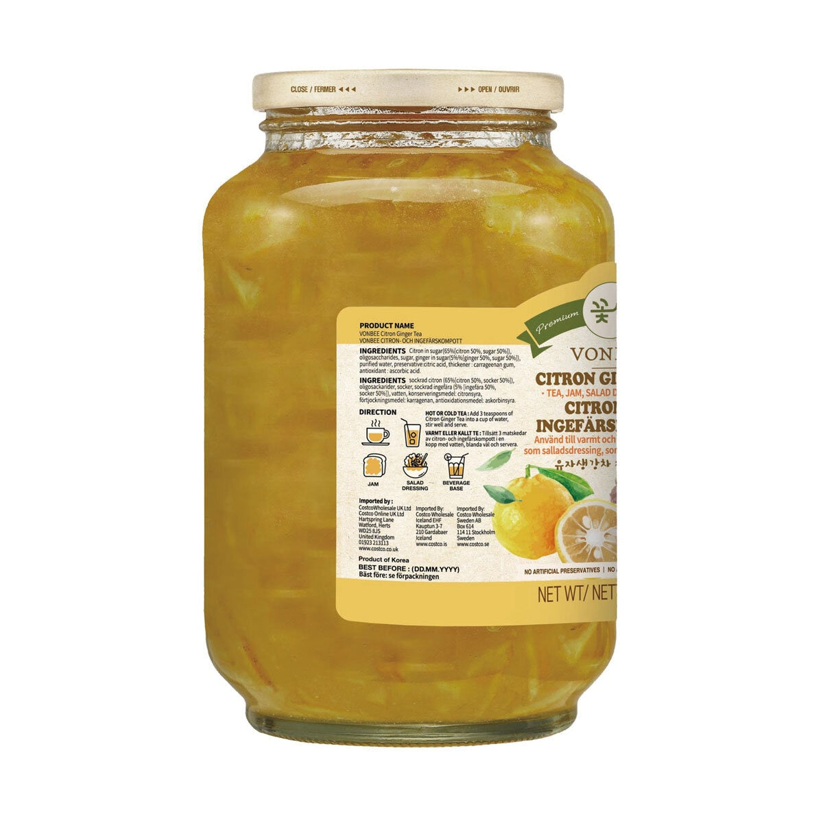Vonbee Citron & Ginger Tea, 2kg GOODS Costco UK
