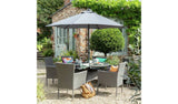 Argos Home 6 Seater Rattan Effect Patio Set - Grey