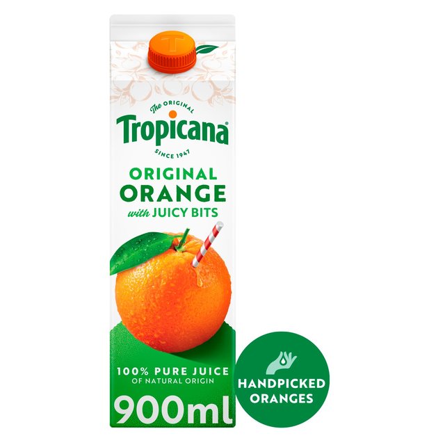 Tropicana Original Orange Fruit Juice with Bits   900ml GOODS M&S   