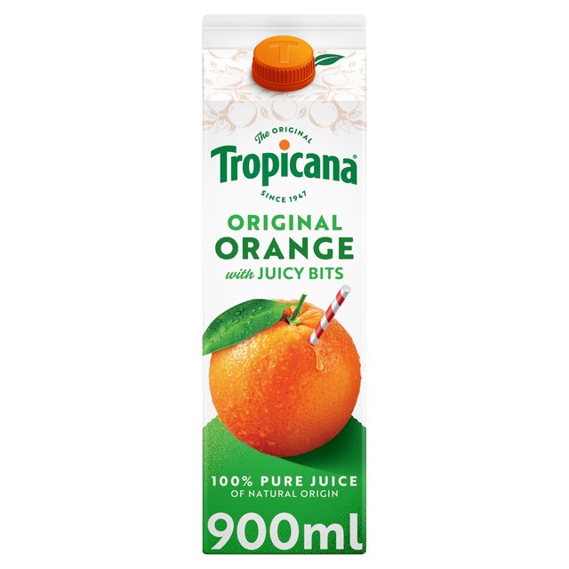 Tropicana Original Orange Fruit Juice with Bits   900ml GOODS M&S   