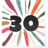 Caroline Gardner Multicolour Burst Age 30 Birthday Card
