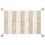 M&S Pure Cotton Striped Bath Mat, Natural