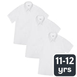 M&S Girls Easy Iron School Blouses, 11-12 Years, White