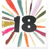 Caroline Gardner Multicolour Burst Age 18 Birthday Card