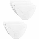 M&S Womens Pure Cotton Bikini Knickers, 10, White
