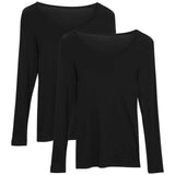 M&S Womens Lightweight Heatgen Thermal Long Sleeve Tops, Size 10, Black