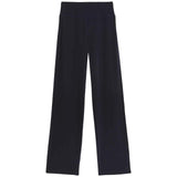 M&S Womens Goodmove Cotton Rich Side Stripe Straight Leg Joggers, 12, Navy