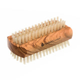 Hydrea London Luxe Olive Wood Nail Brush with Firm Pure Bristle, Large Size