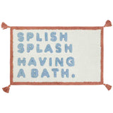 M&S Pure Cotton Splish Splash Tassel Bath Mat, Blue