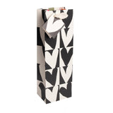 Caroline Gardner Monochrome Heart Grid Bottle Bag