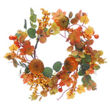 Autumn Halloween Orange 25cm Pumpkin Wreath