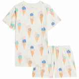 M&S Girls Pure Cotton Ice Cream Print Pyjamas, 7-8 Years