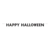 Happy Halloween Glitter Black Banner, 9 ft