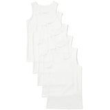 M&S Girls Pure Cotton Vests, 4-5 Years, White