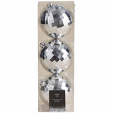 M&S Shatterproof XL Silver Disco Ball Baubles