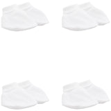 M&S Pure Cotton Booties, 0-6 Month, 4 Pack, White
