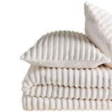 M&S Cloud Fleece Bedset, King, Cream