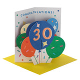 M&S 30th Birthday Pop Up Balloons Card