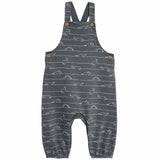 M&S Dino Jersey Dungarees with T-shirt, 9-12 Months, Carbon