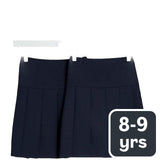 M&S 2Pk Pleated Skirt, 8-9 Years, Navy