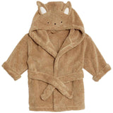 M&S Pure Cotton Towelling Hooded Robe, 0-6 Months, Camel