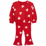 M&S Heart Sweat Outfit, 12-18 Months, Red
