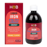 Holland & Barrett Iron with B Vits, Vit C & Minerals Liquid Orange Flavour