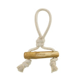 Elkwood Coffee Wood Rope & Bar Tug Dog Toy