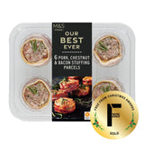 M&S Our Best Ever 6 Pork Chestnut & Bacon Stuffing Parcels Frozen