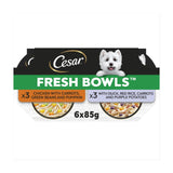 Cesar Fresh Bowl Adult Wet Dog Food Chicken & Duck Taster Multipack