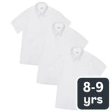 M&S Girls Easy Iron School Blouses, 8-9 Years, White