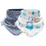 Cheeky Chompers Neckerbib 2 pack Animals & Stars