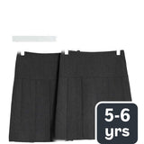 M&S 2Pk Pleated Skirt, 5-6 Years, Grey