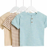 M&S Calm Surf Striped T-Shirt, 12-18 Months, Multi