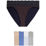 M&S Womens Cotton Printed Bikini Knickers, Size 16, Multi