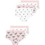 M&S Girls Cotton with Stretch Bow Shorts, 7-8 Years, Pink Mix