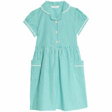 M&S Cotton Gingham School Dress, 3-4 Years, Green