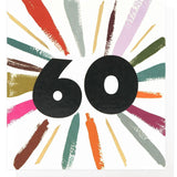 Caroline Gardner Multicolour Burst Age 60 Birthday Card