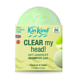 KinKind CLEAR My Head! Anti Dandruff Solid Shampoo Bar for Flaky Scalp