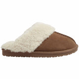 M&S Suede Faux Fur Cuff Mule Slippers, 3, Chestnut